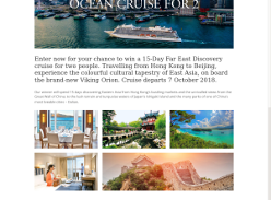 Win a Luxury Ocean Cruise for 2
