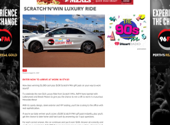 Win a Luxury Ride up to $2k a Day