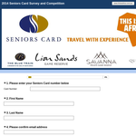 Win a luxury South African holiday for 2 people valued at over $20,000! (Seniors Card Members Only)