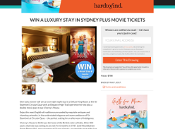 Win a luxury stay in Sydney + movie tickets! (Flights NOT Included)