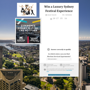 Win a luxury Sydney festival experience!