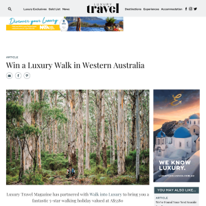 Win a Luxury Walk in Western Australia