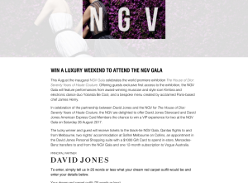 Win a luxury weekend to attend the NGV Gala