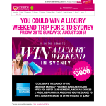 Win a luxury weekend trip for 2 to Sydney!