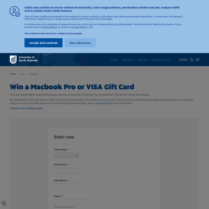 Win a Macbook Pro or VISA Gift Card