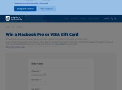 Win a Macbook Pro or VISA Gift Card