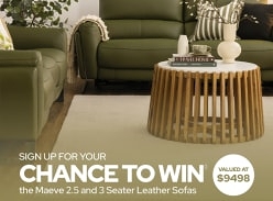 Win a Maeve 2.5 and 3 Seater Leather Sofa