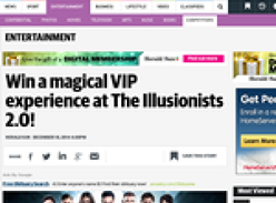 Win a magical VIP experience at The Illusionists 2.0!