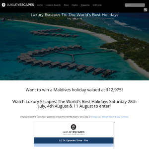 Win a Maldives holiday