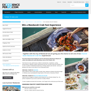 Win a Mandurah 'Crab Fest' experience! (WA Residents ONLY)
