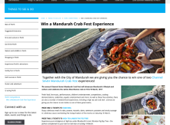 Win a Mandurah 'Crab Fest' experience! (WA Residents ONLY)