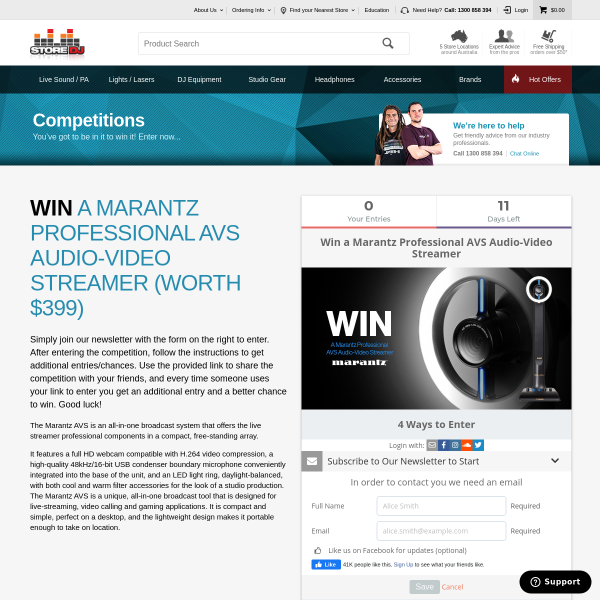 Win a Marantz Professional AVS Audio