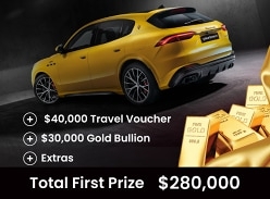 Win a Maserati + Travel + Gold + Gift Cards!