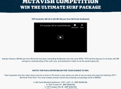 Win a McTavish Bluebird Surfboard & Yeti Package