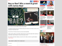 Win a meet & greet with James Bay!