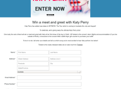 Win a meet and greet with Katy Perry