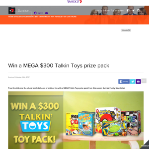 Win a MEGA $300 Talkin Toys prize pack