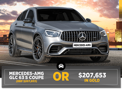 Win a Mercedes-AMG GLC 63 S Coupe or $207,653 in Gold