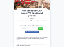 Win a Minelab Gold Monster 1000 Metal Detector
