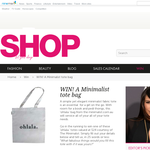 Win a minimalist tote bag!