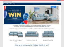 Win a Monika Fabric Corner Lounge with Chaise