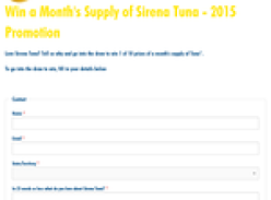 Win a month's supply of Sirena tuna
