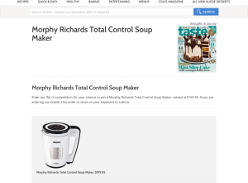 Win a Morphy Richards Total Control Soup Maker