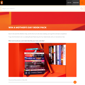 Win a Mother's day book pack