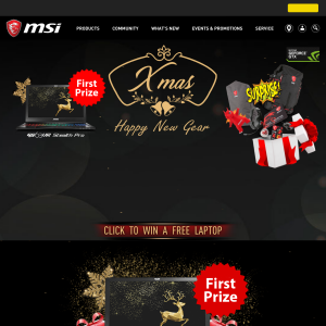 Win a MSI Ultra Slim Gaming Laptop or 1 of 3 MSI Surprise Gift Packs