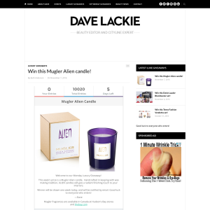 Win a Mugler 'Alien' Candle!