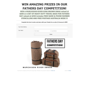 Win a Murchison River King Brown Swag