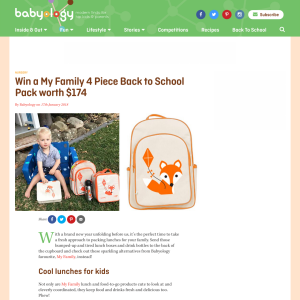 Win a My Family 4 Piece Back to School Pack