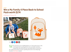 Win a My Family 4 Piece Back to School Pack