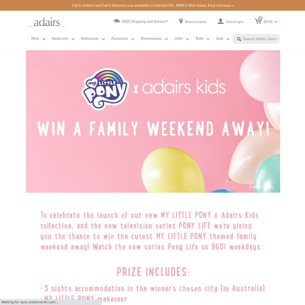 Win a My Little Pony themed family weekend away!