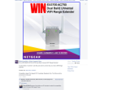 Win a NETGEAR EX3700 AC750 Dual Band Universal WiFi Range Extender!