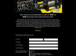 Win a New Bushranger REVO Vehicle Recovery Winch