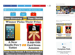 Win a New Kindle Fire 7 or $50 Amazon Gift Card