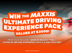 Win a New Set of Maxxis Tyres Worth & a $1K Fastrack Experiences Driving Voucher
