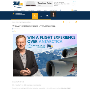 Win a New Year’s Eve flight experience over Antarctica