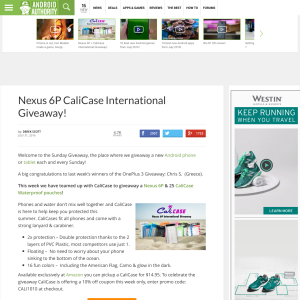Win a Nexus 6P 'CaliCase'!