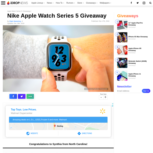 Win a Nike Apple Watch Series 5