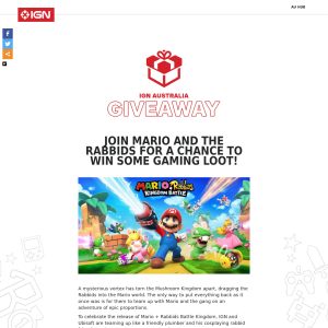 Win a Nintendo Switch Console Neon and various other prizes