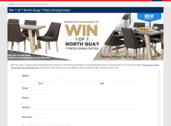 Win a North Quay seven piece dining suite