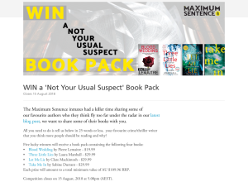 Win a 'Not Your Usual Suspect' Book Pack