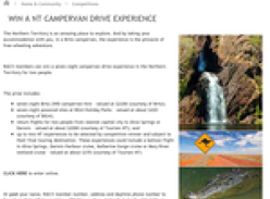 Win a NT Campervan Drive Experiences