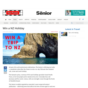 Win a NZ Holiday