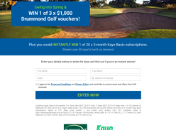 Win a of 3 $1,000 Golf Vouchers & More