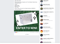 Win a Opposite Lock 72 Litre Stainless Steel Fridge Freezer