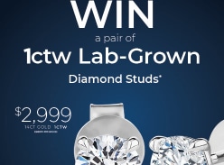 Win a Pair of 1 Carat Lab-Grown Diamond Studs