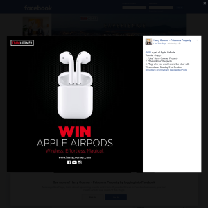 Win a pair of Apple 'Air Pods'! - Harry Coomer - Petrusma Property